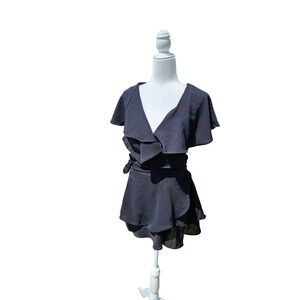 Lulus xl black wrap dress